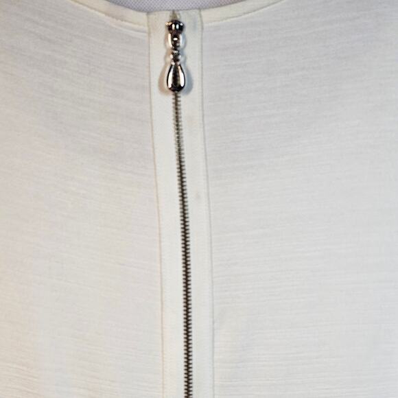 Soft Surroundings Cream 3/4 Sleeve Tunic with Back Zipper Size PXL - Picture 4 of 8